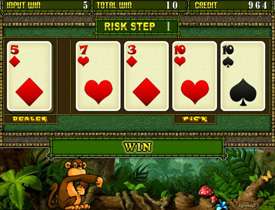 Игра на удвоение в Crazy Monkey 2