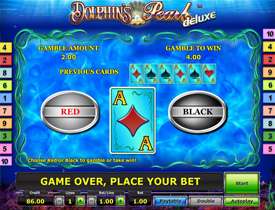 Игра на удвоение в Dolphin's Pearl Deluxe