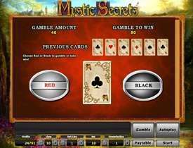 Риск игра в Mystic Secrets